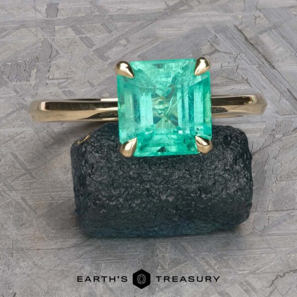 The “Lyra” ring in 14k yellow gold with 1.75-carat emerald The “Lyra” ring in 14k yellow gold with 1.75-carat emerald
