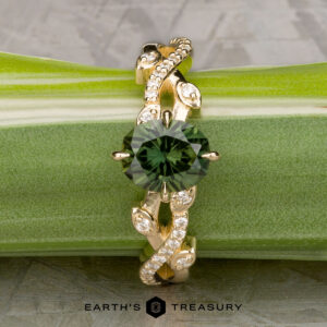 The "Laurel" ring in 14K yellow gold with 1.64-carat Australian sapphire