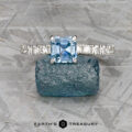 The Deluxe Pave "Claire" ring in platinum with 1.02-carat Montana sapphire