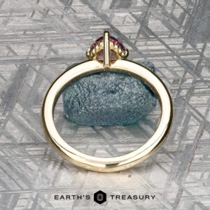The "Thalia" ring in 14K yellow gold with 0.65-carat Montana sapphire