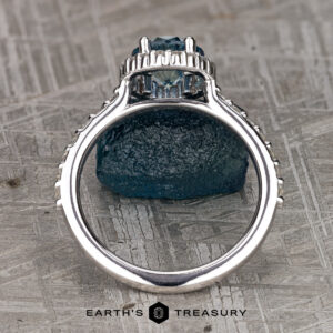 The Classic Prong-Set Halo Ring in 14k white gold with 1.50-carat Montana sapphire