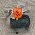 The "Nebula" ring in 14k white gold with 2.21-Carat Spessartine Garnet