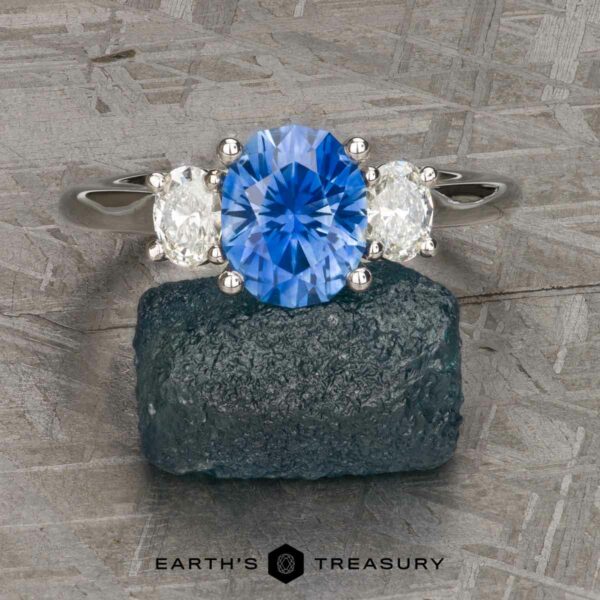 The "Evelyn" ring in Platinum with 1.82-carat Montana sapphire The "Evelyn" ring in Platinum with 1.82-carat Montana sapphire