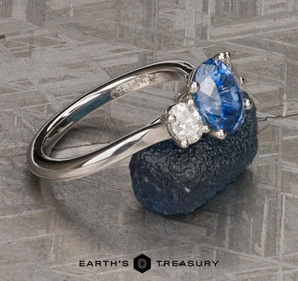 The "Evelyn" ring in Platinum with 1.82-carat Montana sapphire The "Evelyn" ring in Platinum with 1.82-carat Montana sapphire