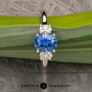 The "Evelyn" in Platinum with 1.82-carat Montana sapphire