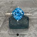 The Classic Channel-Set "Kira" Ring in 14k white gold with 2.93-carat Montana sapphire