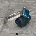 The Classic Channel-Set "Kira" Ring in 14k white gold with 2.93-carat Montana sapphire