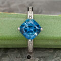 The Classic Channel-Set "Kira" Ring in 14k white gold with 2.93-carat Montana sapphire
