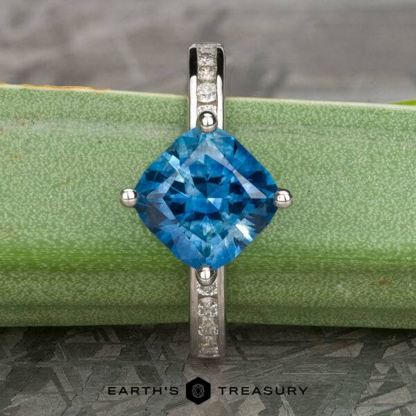 The Classic Channel-Set "Kira" Ring in 14k white gold with 2.93-carat Montana sapphire The Classic Channel-Set "Kira" Ring in 14k white gold with 2.93-carat Montana sapphire