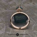 The "Eugenie" Petite Pave ring in 14k rose gold with 1.33-Carat Montana Sapphire