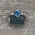 The "Virona" in 18k white gold with 1.03-Carat Montana Sapphire