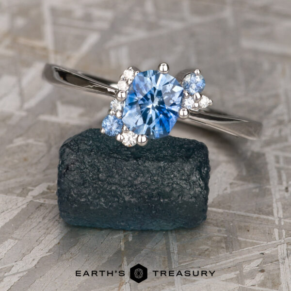 The “Nebula” ring in 14k white gold with 1.02-Carat Montana Sapphire The “Nebula” ring in 14k white gold with 1.02-Carat Montana Sapphire