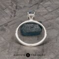 The Petite Pave "Eugenie" ring in 18k white gold with 1.25-carat Montana sapphire