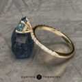 The Petite Pave "Eugenie" Ring in 14k yellow gold with 1.52-carat Montana sapphire