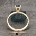 The Petite Pave "Eugenie" Ring in 14k yellow gold with 1.52-carat Montana sapphire