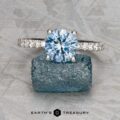The "Cecilie" ring in 14K white gold with 2.12-carat Montana sapphire