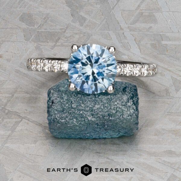 The "Cecilie" ring in 14K white gold with 2.12-carat Montana sapphire The "Cecilie" ring in 14K white gold with 2.12-carat Montana sapphire