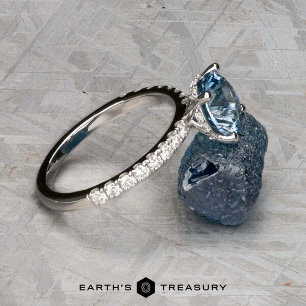 The "Cecilie" ring in 14K white gold with 2.12-carat Montana sapphire The "Cecilie" ring in 14K white gold with 2.12-carat Montana sapphire