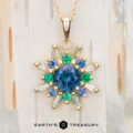 The BYO "Solara" pendant in 18k yellow gold with 1.43-carat Montana sapphire