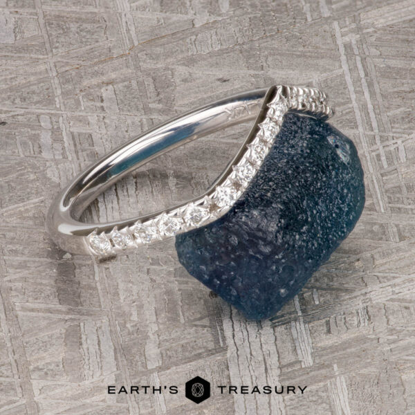 The Chevron Petite Pave Diamond Band in 14k white gold The Chevron Petite Pave Diamond Band in 14k white gold
