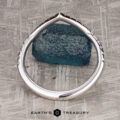 The Chevron Petite Pave Diamond Band in 14k white gold