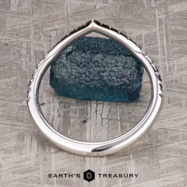 The Chevron Petite Pave Diamond Band in 14k white gold The Chevron Petite Pave Diamond Band in 14k white gold