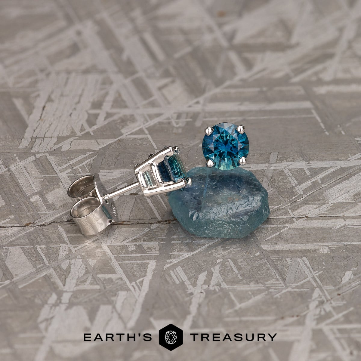 Premium 6.0mm Montana Sapphire Earrings (Heated)