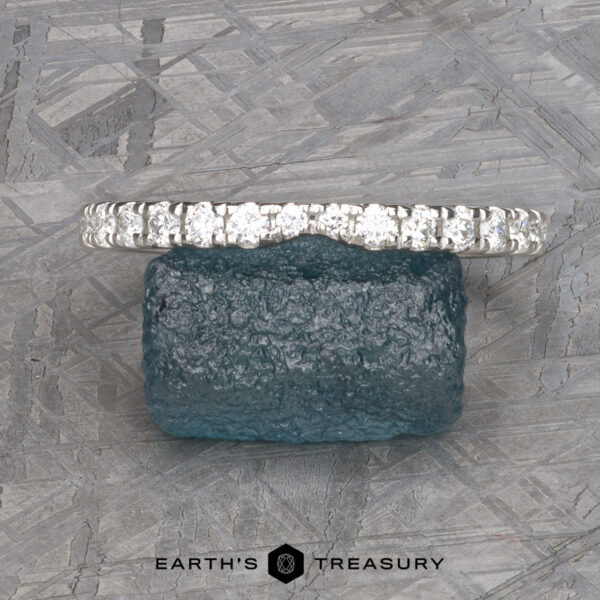 The Classic Pave Notched Diamond Band in platinum The Classic Pave Notched Diamond Band in platinum