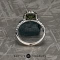 The Classic Pave Halo Ring ring in 14k white gold with 1.88-Carat Australian Sapphire