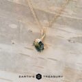 Build Your Own "Willow" Pendant in 14k yellow gold with 0.72-carat Montana sapphire