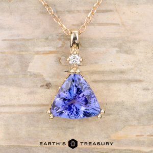 The BYO "Nova" Pendant in 14k yellow gold with 8mm tanzanite