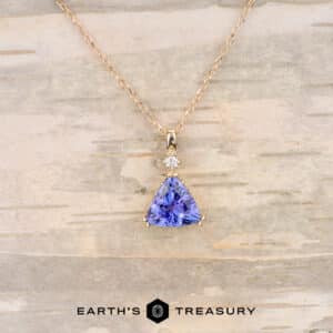 Build Your Own "Nova" Pendant in 14k yellow gold with 8mm tanzanite
