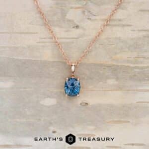 Build Your Own "Misty" Pendant in 14k rose gold with 0.65-Carat Montana Sapphire