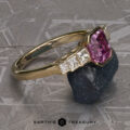 The "Andromeda" ring in 14k yellow gold with 1.60-carat Ceylon sapphire