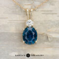 The BYO "Supernova" Pendant in 14k yellow gold with 3.67-carat Montana sapphire