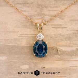 Build Your Own "Supernova" Pendant in 14k yellow gold with 3.67-carat Montana sapphire