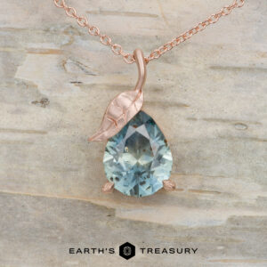 The BYO "Willow" Pendant in 14k rose gold with 2.13-carat Montana sapphire