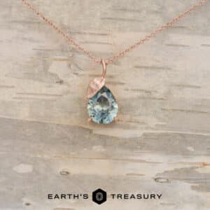 Build Your Own "Willow" Pendant in 14k rose gold with 2.13-carat Montana sapphire