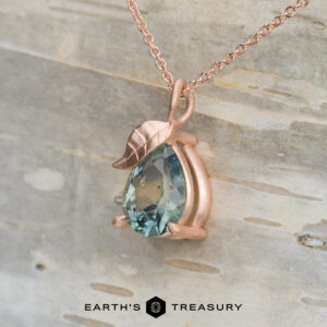 The BYO "Willow" Pendant in 14k rose gold with 2.13-carat Montana sapphire
