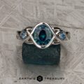 The "Isolde" in 18k white gold with 1.59-Carat Montana Sapphire