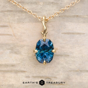 The BYO "Twyg" Pendant in 14k yellow gold with 0.97-Carat Montana Sapphire