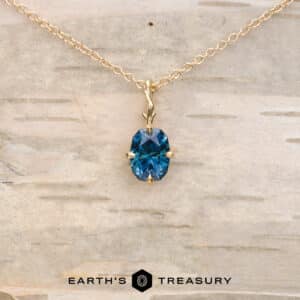 Build Your Own "Twyg" Pendant in 14k yellow gold with 0.97-Carat Montana Sapphire