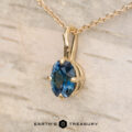 The BYO "Twyg" Pendant in 14k yellow gold with 0.97-Carat Montana Sapphire