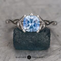 The “Siobhan” ring in 14k white gold with 1.33-carat Montana sapphire