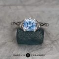 The “Siobhan” in 14k white gold with 1.33-carat Montana sapphire