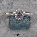 The “Demeter” Ring in 14k white gold with 0.69-Carat Montana Sapphire