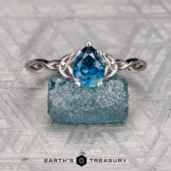 The "Siobhan" ring in 14K white gold with 1.13-carat Montana sapphire The "Siobhan" ring in 14K white gold with 1.13-carat Montana sapphire