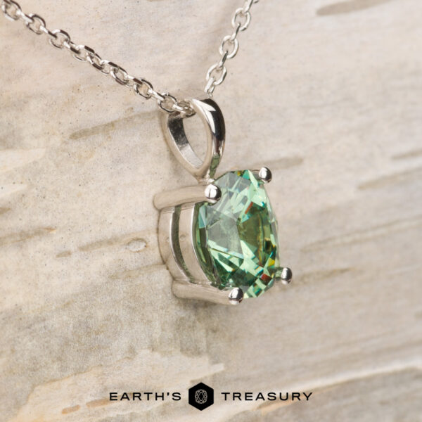 The BYO "Misty" Pendant in platinum with 1.02-Carat Demantoid Garnet The BYO "Misty" Pendant in platinum with 1.02-Carat Demantoid Garnet