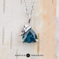 The "Willow" pendant in 14K white gold with 1.28-carat Montana sapphire