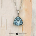 The "Misty" necklace in platinum with 1.76-carat Montana sapphire